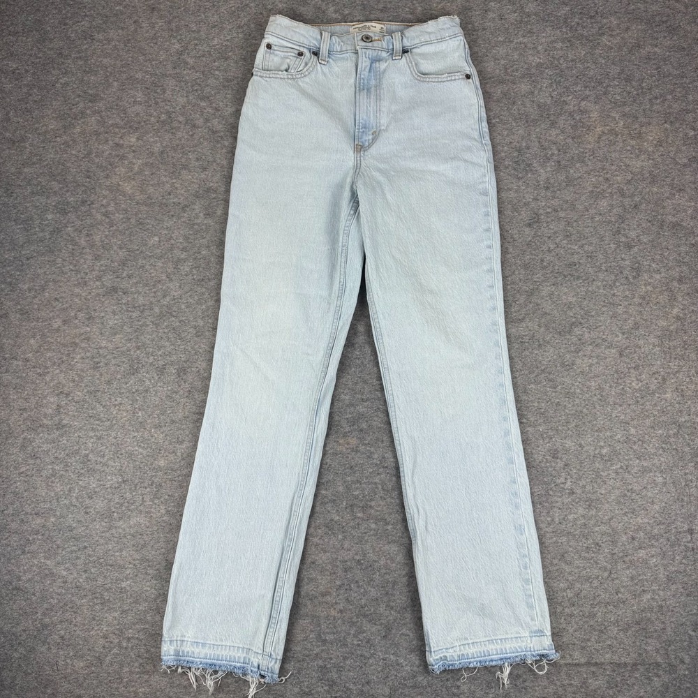 Abercrombie & Fitch The '90s Straight Ultra High Rise Jeans 29" Blue Womens 25